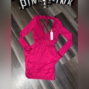 BCBGeneration Fuchsia Long Sleeve Dress